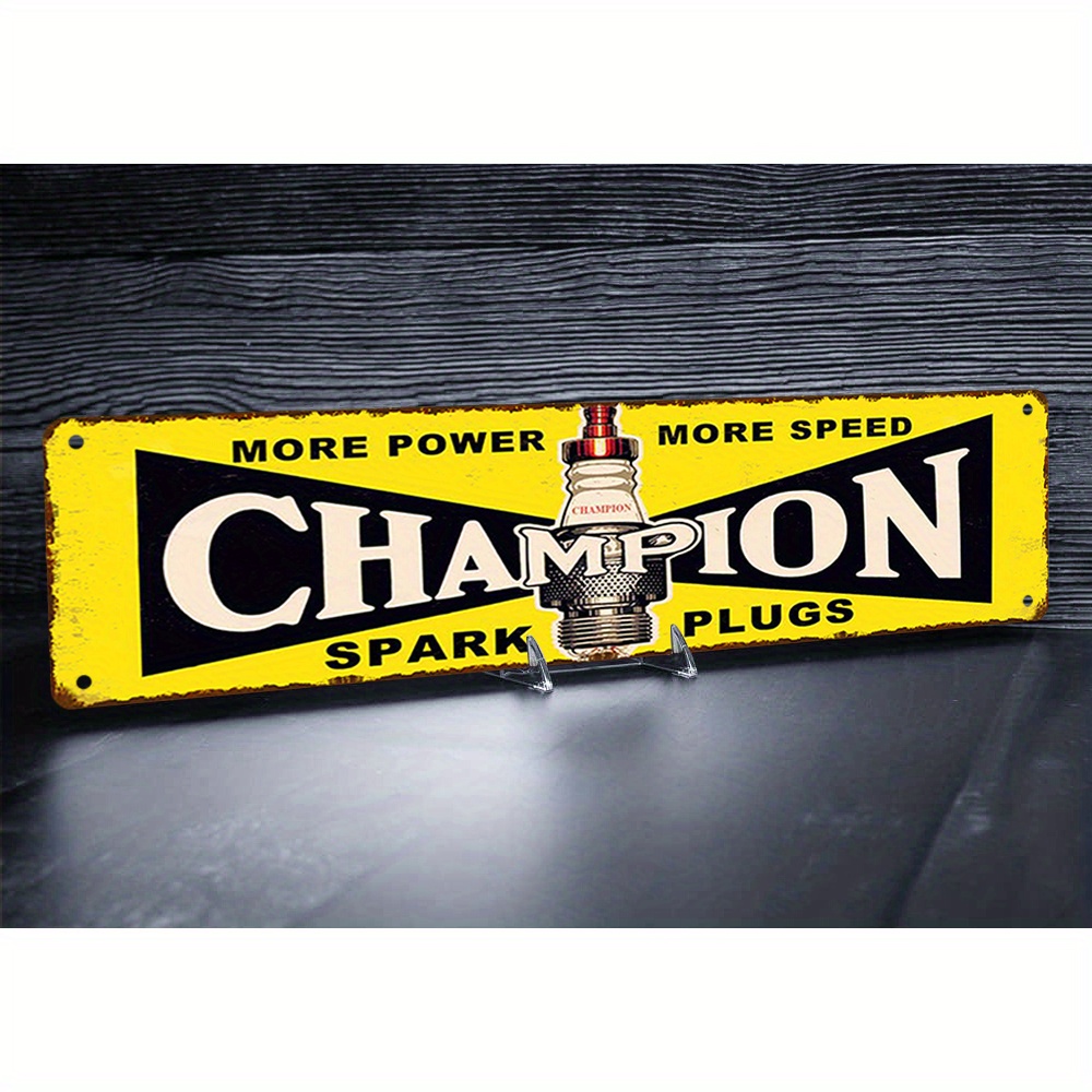 Victor Racket Jetspeed - Vintage Champion Bougies Metalen Tinbord, Retro