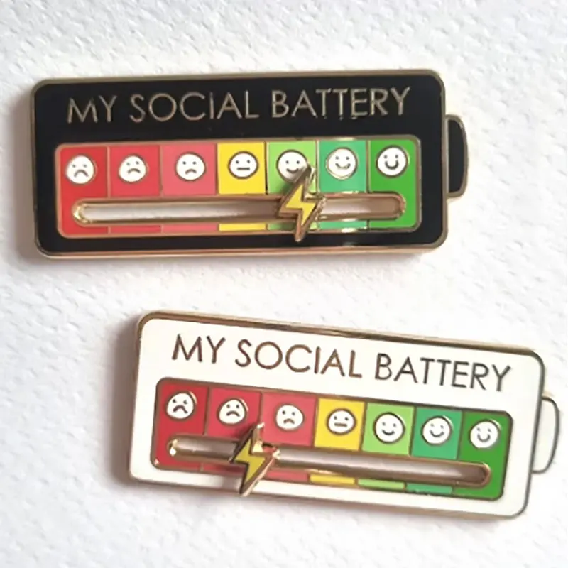 Nutrition Fitness - Mijn Sociale Macht Batterij Broche Sociale