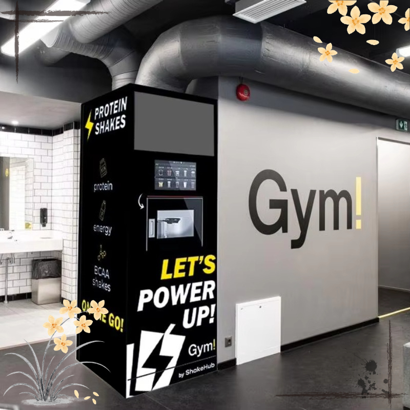Nutrition Fitness - Automatische eiwitshake-kiosk met verlichte display, zelfbediening